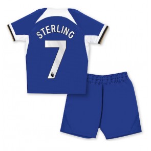 Chelsea Raheem Sterling #7 kläder Barn 2023-24 Hemmatröja Kortärmad (+ korta byxor)